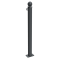 Ornamental bollard | Series 474B | � 76 mm | stationary, to be fixed by plugswith base plate 100 x 150 mm | without lock | with 1 eyelet